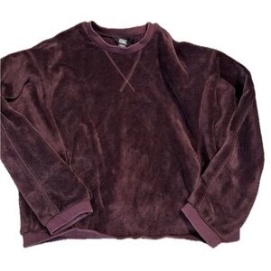 Athleta Girl Feelin Great 2.0 Sweatshirt Size l 12 velour Athletic top